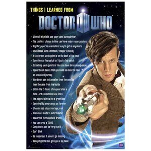 Things I Learned From Doctor Who Poster Print - 24” x 36”